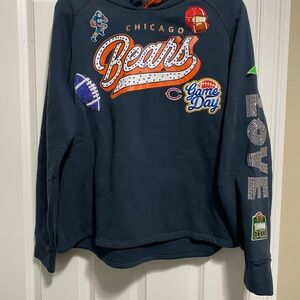 Fanatics  Custom Navy Hoodie with Orange Accent Game Patches -xl